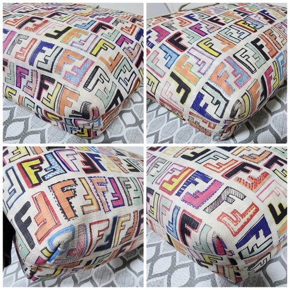 Authentic Fendi Multicolor Zucca Spalmati Roll Tote Bag - Picture 11 of 15